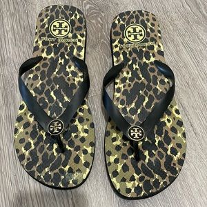 Tory Burch Animal Print Flip Flop